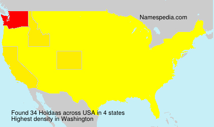Surname Holdaas in USA