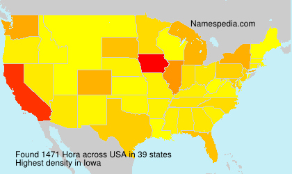 Surname Hora in USA