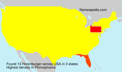 Surname Horenburger in USA