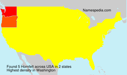 Surname Hornfelt in USA
