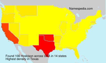 Surname Hoskison in USA