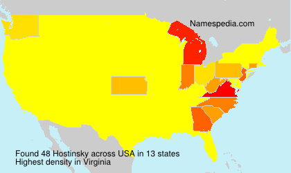 Surname Hostinsky in USA Surname Hostinsky in USA