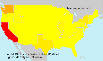 Surname Hsue in USA