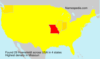 Surname Huenefeldt in USA
