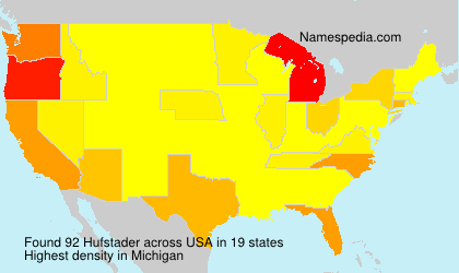 Surname Hufstader in USA