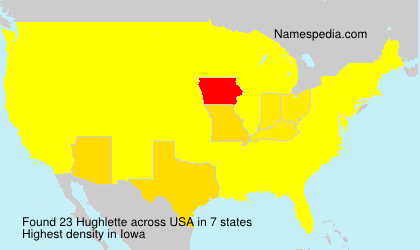 Surname Hughlette in USA