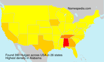 Surname Hulgan in USA