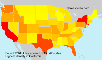Surname Hulse in USA