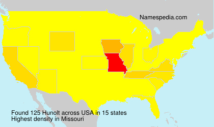 Surname Hunolt in USA