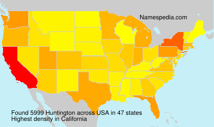 Surname Huntington in USA
