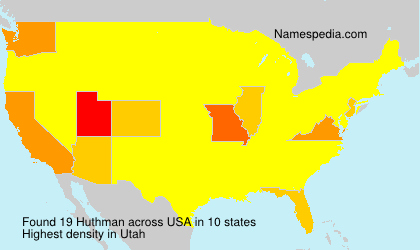 Surname Huthman in USA