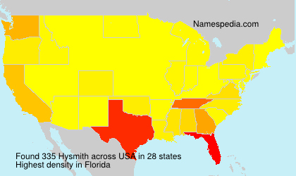 Surname Hysmith in USA