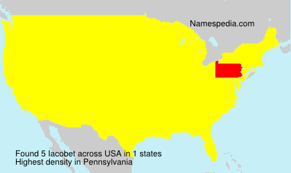 Surname Iacobet in USA