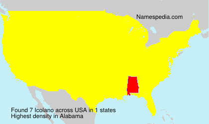 Surname Icolano in USA