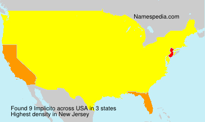 Surname Implicito in USA
