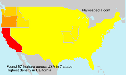 Surname Inahara in USA
