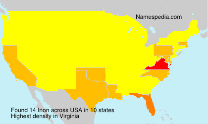 Surname Inon in USA