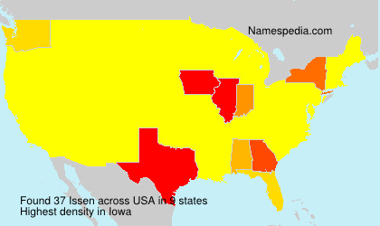 Surname Issen in USA