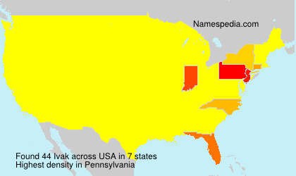 Surname Ivak in USA