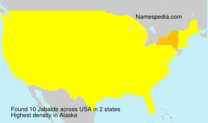 Surname Jabalde in USA