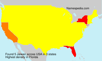 Surname Jaiwan in USA