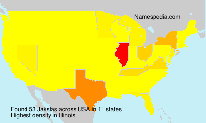 Surname Jakstas in USA