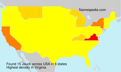 Surname Jauck in USA