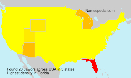 Surname Jawors in USA