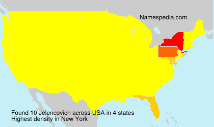 Surname Jelencovich in USA