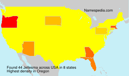 Surname Jellesma in USA