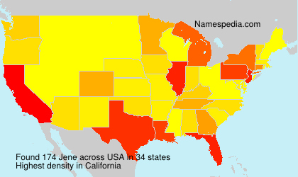 Surname Jene in USA