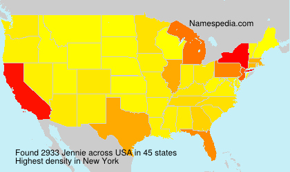 Surname Jennie in USA