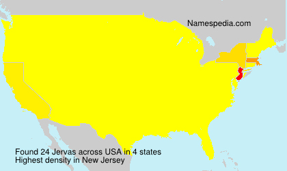 Surname Jervas in USA