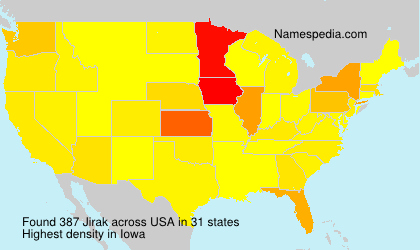 Surname Jirak in USA