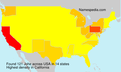 Surname Johe in USA