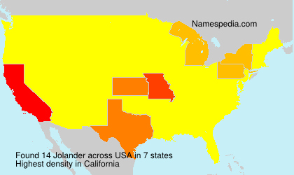Surname Jolander in USA