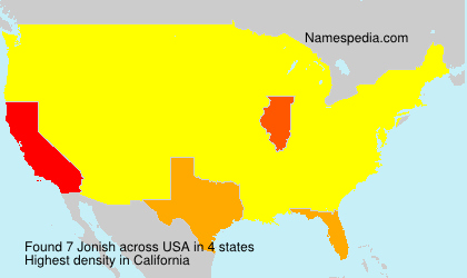 Surname Jonish in USA
