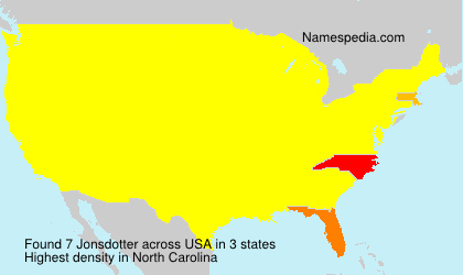 Surname Jonsdotter in USA Surname Jonsdotter in USA
