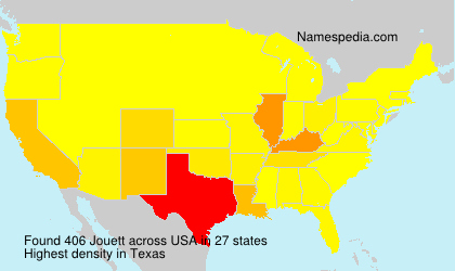 Surname Jouett in USA