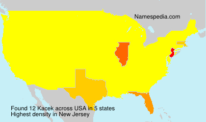Surname Kacek in USA