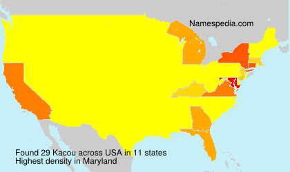 Surname Kacou in USA