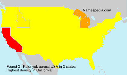 Surname Kalenyuk in USA