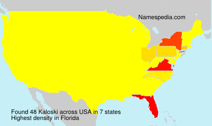 Surname Kaloski in USA