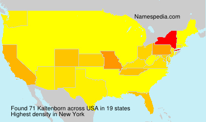 Surname Kaltenborn in USA