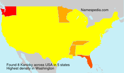 Surname Kanicky in USA