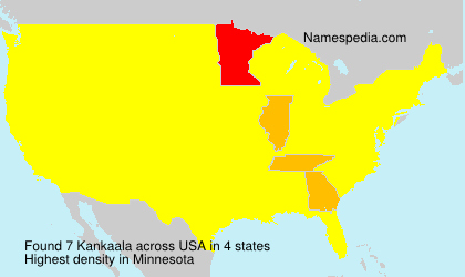 Surname Kankaala in USA
