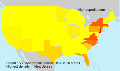 Surname Kapetanakis in USA
