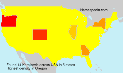 Surname Karajkovic in USA
