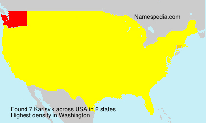 Surname Karlsvik in USA