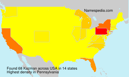 Surname Kazman in USA